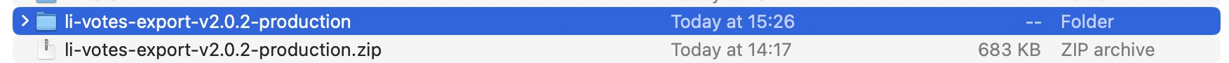 unzip LinkedIn Poll Votes Export chrome extension